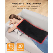 Load image into Gallery viewer, Red Light Therapy for Body, 31.5" x 11.8" Large Red Light Therapy Pad, 360 LEDs with 660nm Redlight & 850nm Infrared Light Therapy for Waist Back Shoulder Neck FSA Eligible, Black_1718