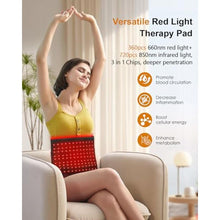 Load image into Gallery viewer, Red Light Therapy for Body, 31.5" x 11.8" Large Red Light Therapy Pad, 360 LEDs with 660nm Redlight & 850nm Infrared Light Therapy for Waist Back Shoulder Neck FSA Eligible, Black_1719