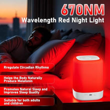 Load image into Gallery viewer, Red Light Therapy for Sleep Device, Red Night Lights with 670nm Wavelength, Touch Reds Light Sleep Lamp Aid to Support Deep Relaxation and Improve Sleeping for Adults & Kids Bedrooms_160