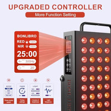 Load image into Gallery viewer, Red Light Therapy Panel Device for Body and Face-660nm Red & 850nm Near Infrared Light Therapy with 60 Dual Chip LEDs and 4 Modes Dimmable,Remote, Timer, Hanging Kit & Stand for Home Office & Gym, Black_452