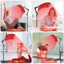 Load image into Gallery viewer, Red Light Therapy Panel with Stand, 126 LEDs 660nm & 850nm, Black_392
