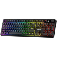Load image into Gallery viewer, Redragon K526 PRO Wireless RGB Membrane Gaming Keyboard, LED Screen & Knob, Black_1