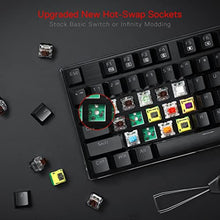 Load image into Gallery viewer, Redragon K556 RGB LED Backlit Wired Mechanical Gaming Keyboard, 104 Keys Hot-Swap Mechanical Keyboard w/Aluminum Base, Upgraded Socket and Noise Absorbing Foams, Soft Tactile Brown Switch, Black_7877