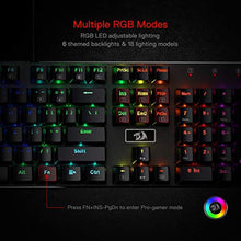 Load image into Gallery viewer, Redragon K556 RGB Mechanical Gaming Keyboard and M810 Pro Wireless Gaming Mouse Bundle, Black_4324
