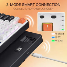 Load image into Gallery viewer, Redragon K689 PRO Wireless 108-Key Gasket RGB Gaming Keyboard, 4 Hotkeys, BlackTangerine_494