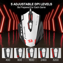 Load image into Gallery viewer, Redragon M908 Wired RGB MMO Gaming Mouse 24000 DPI Remapping Keys, BlackWhite_940