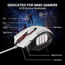 Load image into Gallery viewer, Redragon M908 Wired RGB MMO Gaming Mouse 24000 DPI Remapping Keys, BlackWhite_942