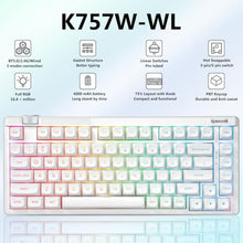 Load image into Gallery viewer, Redragon Wireless Mechanical Keyboard Creamy, Custom 75% Design, White, WhiteCompact_655
