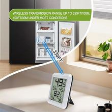 Load image into Gallery viewer, Refrigerator Thermometer, Urageuxy Fridge and Freezer Temperature Monitoring, Digital Freezer Room Thermometer with Magnetic Back, White_6019