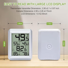 Load image into Gallery viewer, Refrigerator Thermometer, Urageuxy Fridge and Freezer Temperature Monitoring, Digital Freezer Room Thermometer with Magnetic Back, White_6020