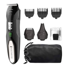 Load image into Gallery viewer, Remington All-in-One Grooming Kit, Lithium Powered, 8 Piece Set with Trimmer, Men's Shaver, Clippers, Beard and Stubble Combs, PG6025, Black_1