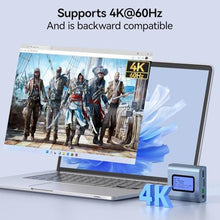 Load image into Gallery viewer, Remote KVM Over IP Internet,4K IP KVM Remote Control PC,Server,Remote Power Control, LCD Screen,ZeroTier, TF Card,Webcam,Wake, Install OS Via BIOS, Windows Mac Linux Android, Grey_720