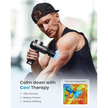 Load image into Gallery viewer, RENPHO Active+ Thermacool Deluxe Massage Gun, Charging Stand, Heat and Cold, GlossBlack_429
