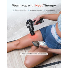 Load image into Gallery viewer, RENPHO Active+ Thermacool Deluxe Massage Gun, Charging Stand, Heat and Cold, GlossBlack_430