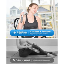 Load image into Gallery viewer, RENPHO Rechargeable Handheld Back Massager with 5 Adjustable Speeds & Modes, Gifts for Men/Women, Cordless Electric Neck Massage Tool for Muscle Relief, Tailored Intensity for Shoulder, Leg, Calf, Cwhite_8711