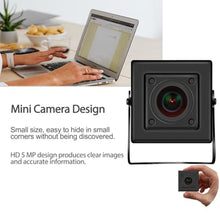 Load image into Gallery viewer, REVODATA 5MP Mini Fisheye POE IP Camera,1.7mm Lens 180 Wide Viewing Angle P2P Remote View CCTV Video IP POE Camera,Small Indoor Fisheye Security Camera H.265 (I706-3-P-HS), mmVPOEBlackIP_11