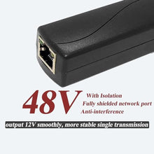 Load image into Gallery viewer, REVODATA PoE Splitter 2.5G 36W 12V/3A, DC 5.5 * 2.1mm Plug PoE to DC 12V/3A Output, 2.5G Ethernet Comply IEEE802.3bt, Plug and Play (PS5712BG)_1658