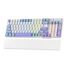 Load image into Gallery viewer, RK ROYAL KLUDGE RK96 RGB Limited Ed, 90% 96 Keys Wireless 3-Mode BT5.0/2.4G/USB-C Hot Swappable Mechanical Keyboard w/Wrist Rest, Volume Control, Software, Massive Battery, RK Pale Green Switch, TaroMilkWhite_1