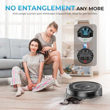 Load image into Gallery viewer, Robot Vacuum and Mop Combo, 2 in 1 Mopping Robot Vacuum Cleaner, 4200Pa Powerful Suction, Multi-Surface Cleaning, Obstacle Avoidance, Self-Charging, Easy to use, App & Voice Control, Works with Alexa, Black_2791