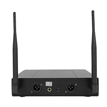 Load image into Gallery viewer, Rockville RWM72U Dual UHF Wireless Handheld Microphone System, Digital Display, Long Range, Noise Filter, for Karaoke and Live Performances, Black_5619