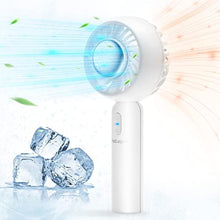 Load image into Gallery viewer, Rolapa Handheld fan with ice cooling mode, Personl cooling fan for women and men, Portable fans that blow cold air, for home office outdoor travel (White)_1