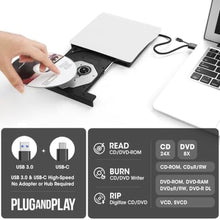Load image into Gallery viewer, ROOFULL External CD DVD Drive for Mac Laptop USB 3.0 & USB-C_2571