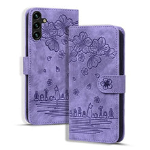 Load image into Gallery viewer, Rosbtib Flip Case for Samsung Galaxy S25 / Galaxy S24, Premium PU Leather Wallet Folio Cover with Card Holder Kickstand Compatible with Galaxy S25 / S24 - Purple_1