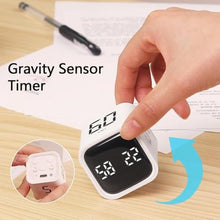 Load image into Gallery viewer, Rotating Cube Timer - 5/30/10/60min Presets, Gravity Sensor Pomodoro Stopwatch, 3 Sound Modes, ADHD Study Tool for Office/Kitchen/Classroom (F4 White), FWhite_2693