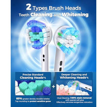 Load image into Gallery viewer, Rotating Electric Toothbrush for Adults, 8 Heads 2 Types, 4 Modes, Purple_287