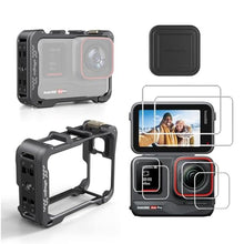 Load image into Gallery viewer, Rszfnjxry Ace Pro Aluminum Metal Frame Cage Case Bag with Silicone Lens Cap Screen Protector Compatible with Insta360 Ace Pro Camera Accessories Kit_1