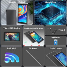 Load image into Gallery viewer, RUIQIAI 7 inch Tablet, Androi Tablet with, 2GB+32GB+1TB (Expand), Quad-Core, BT, Wi-Fi, Educational, Music, Dual Camera_25