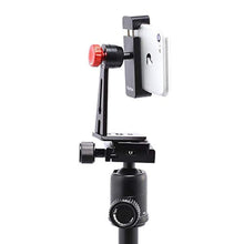 Load image into Gallery viewer, Ruittos Phone Holder for Tripod, Metal Cellphone Tripod Adapter 360 Degree Rotation Vertical Video Smartphone Bracket Clip Compatible with iPhone X XS XR 8 Samsung Galaxy S10 S9+ Huawei (Black C18), BlackC_133