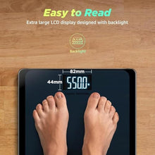 Load image into Gallery viewer, RunStar 550lb Bathroom Digital Scale for Body Weight with Ultra-Wide Platform and Large LCD Display, Accurate High Precision Scale with Extra-High Capacity, BlueBlack_6742