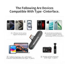 Load image into Gallery viewer, RWSEFK Wireless Lavalier Lapel Clip Microphone with Charging CaseAi Noise Reduction Mute Function40H Battery Life with Charging Case,for Live Streaming, Vlogging TikTok,Type C for iPhone Android, Black_786