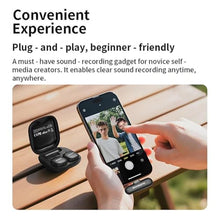 Load image into Gallery viewer, RWSEFK Wireless Lavalier Lapel Clip Microphone with Charging CaseAi Noise Reduction Mute Function40H Battery Life with Charging Case,for Live Streaming, Vlogging TikTok,Type C for iPhone Android, Black_788