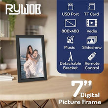 Load image into Gallery viewer, Rywob 7 Inch Mini Monitor,TFT LCD Screen,HDMI/USB/Card/AV Input,Mini Monitor with Built-in Speakers and Remote,Multi-Function Mini Small Display for Raspberry Pi PC/TV/DVD, black_179