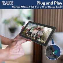 Load image into Gallery viewer, Rywob 7 Inch Mini Monitor,TFT LCD Screen,HDMI/USB/Card/AV Input,Mini Monitor with Built-in Speakers and Remote,Multi-Function Mini Small Display for Raspberry Pi PC/TV/DVD, black_180
