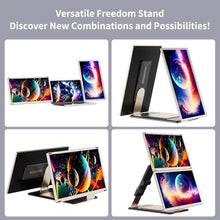 Load image into Gallery viewer, S6 Laptop Screen Extender Monitor Portable, 15.6'' Dual Screen Monitors for Laptop Plug and Play, FHD 1080P IPS Multi Triple Monitor for 13''-17'' Laptops Compatible with Mac/Wins/Android/Dex, Gold_1332