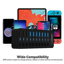 Load image into Gallery viewer, SABRENT 10-Port Powered USB 3.0 Hub, 3 Charging Ports, 60W (HB-B7C3), Black_7590