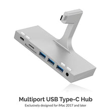Load image into Gallery viewer, SABRENT Multi Port iMac Hub with Front Access USB Ports, SD/Micro SD Card Reader, 3.5mm Headphone Jack and Rear HDMI 2.0 Output (iMac 2017 to 2020) (HB-SIMC), Silver_6363
