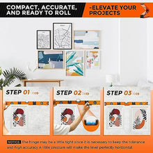 Load image into Gallery viewer, SakerPlus Multi-Function Folding Level, 24" Level Tool, Multi-Angle Measurement (45/90/180), High-Precision Aluminum Profile (0.5mm/m), Perfect for Woodworking, Construction & DIY Gifts, Orange_6589