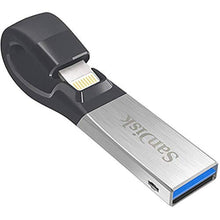 Load image into Gallery viewer, SanDisk 128GB iXpand Flash Drive for iPhone and iPad - SDIX30C-128G-GN6NE, Silver_307
