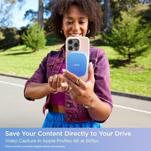 Load image into Gallery viewer, SANDISK 1TB Creator Phone SSD - Up to 1,000 MB/s - Compatible with MagSafe for Your USB-C Smartphone - Shoot in ProRes with iPhone 15 Pro/Pro Max and iPhone 16 Pro/Pro Max - SDSSDE62C-1T00-G25, Blue_223