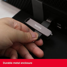 Load image into Gallery viewer, SANDISK 1TB Extreme PRO Dual Drive - Up to 1,000MB/s, USB Type-C, and USB Type-A, High-Performance Flash Drive - SDDDE1-1T00-G46, gray_38