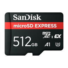 Load image into Gallery viewer, SANDISK 512GB microSD Express Card - Works with Nintendo-Switch 2, Up to 880MB/s Read, Up to 650MB/s Write, 220MB/s Sustained Write, U3, C10 - SDSQXFN-512G-GN4N, Black_1