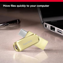 Load image into Gallery viewer, SANDISK 512GB Ultra Dual Drive Luxe USB Type-C - Up to 400MB/s - SDDDC4-512G-G46GD, Gold_558