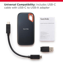 Load image into Gallery viewer, SANDISK 8TB Extreme Portable SSD (Old Model) - Up to 1050MB/s, USB-C, USB 3.2 Gen 2, IP65 Water and Dust Resistance, Updated Firmware - External Solid State Drive - SDSSDE61-8T00-G25, Black_1480