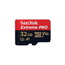 Load image into Gallery viewer, SanDisk Extreme PRO microSDHC Memory Card Plus SD Adapter up to 100 MB/s, Class 10, U3, V30, A1 - 32GB SDSQXCG-032G, Red_257