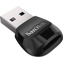 Load image into Gallery viewer, SANDISK MobileMate USB 3.0 microSD Card Reader - SDDR-B531-GN6NN, Black_1