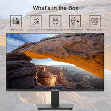 Load image into Gallery viewer, SANSUI Monitor 24 Inch 100Hz PC Monitor, HDMI VGA Ports VESA Mount, FHD Computer Monitor Ultra-Slim Ergonomic Tilt Eye Care for Home Office (ES-24F2, HDMI Cable Included), Black_2560